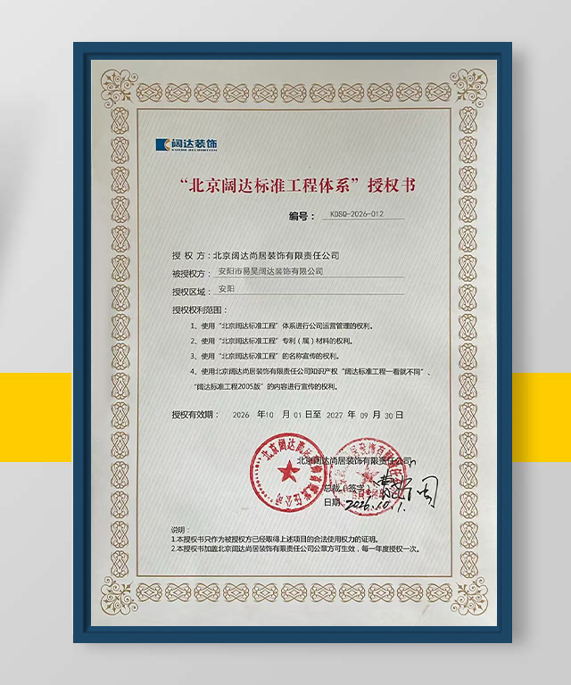 闊達(dá)授權(quán)證書