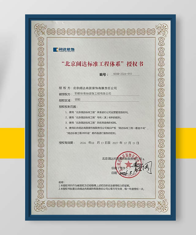 闊達(dá)授權(quán)證書