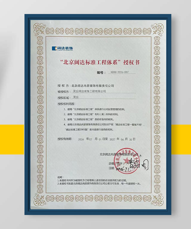 闊達(dá)授權(quán)證書