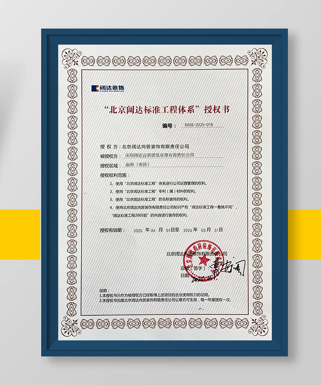 闊達(dá)授權(quán)證書