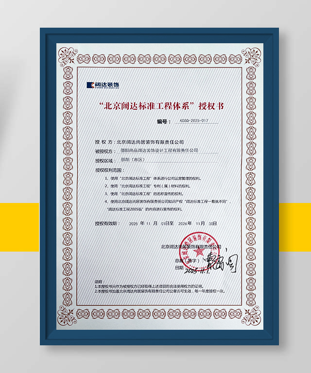 闊達(dá)授權(quán)證書